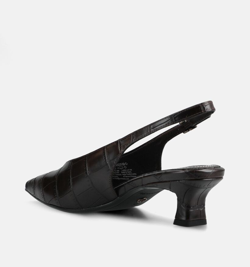 Tamaris Kitten Heels en Brun fonc&eacute; pour femmes (378925)