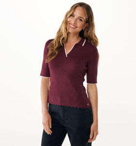 Mexx Bordeaux Trui met Korte Mouwen voor dames (362304)