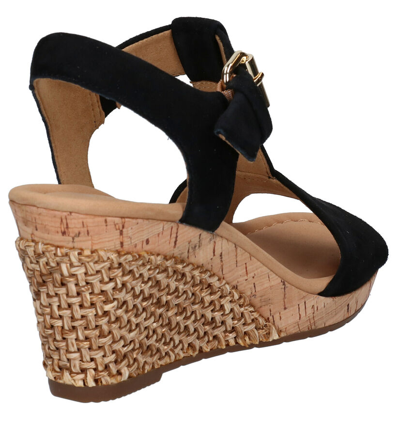 Gabor Zwarte Sandalen in nubuck (271749)