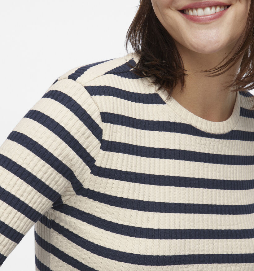 Vila Amelie T-shirt à rayé en Bleu pour femmes (351806)