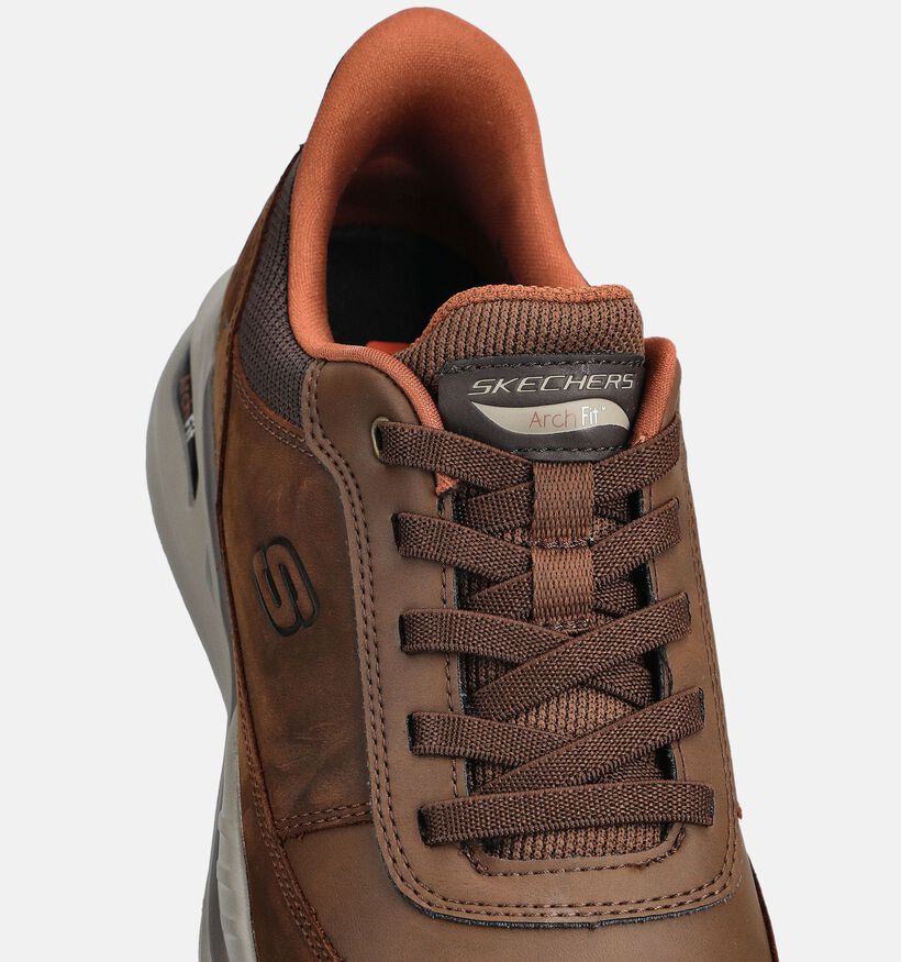 Skechers Arch Fit Orvan Moxley Bruine Sneakers voor heren (376895) - geschikt voor steunzolen