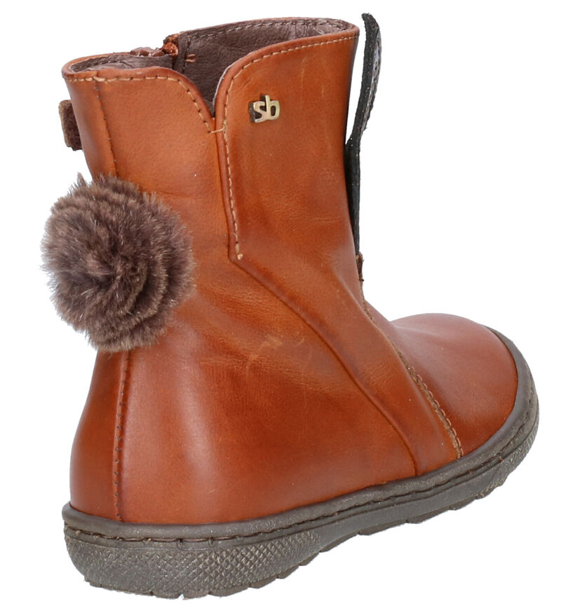 STONES and BONES Rean Bottes basses en Cognac pour filles (298000) - pour semelles orthopédiques