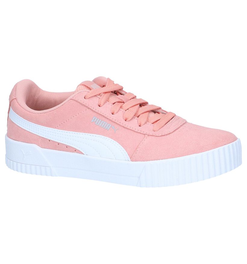 Roze Sneakers Puma Carina in daim (253079)