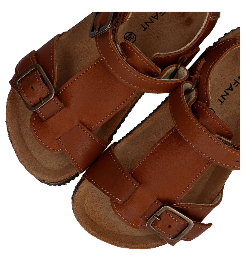 Enfant Cognac Sandalen in leer (288899)