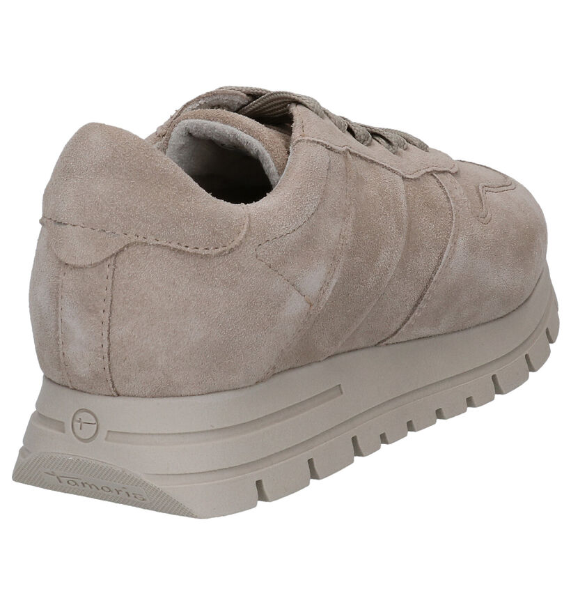 Tamaris Taupe Sneakers in nubuck (296766)