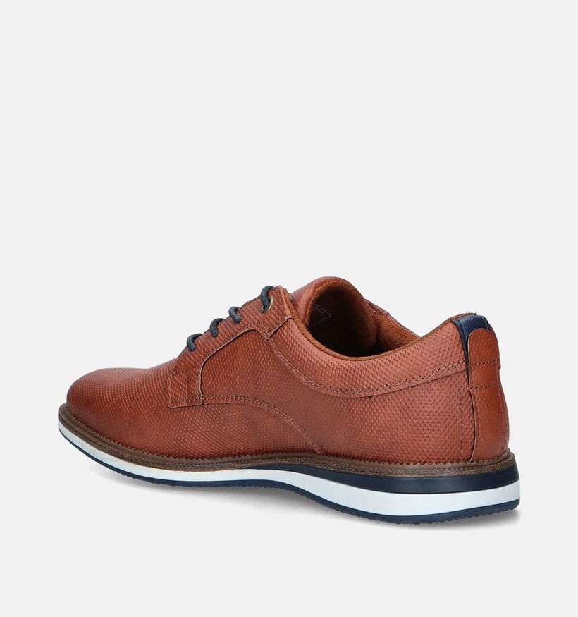 Lifestyle Chaussures à lacets en Cognac pour hommes (356527)