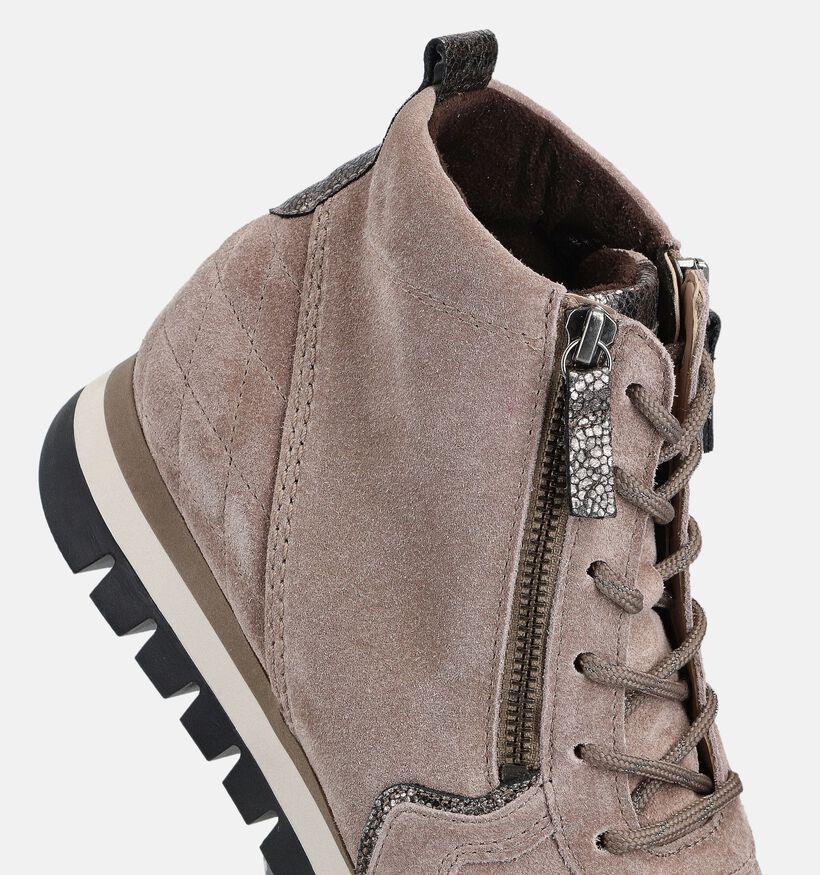 Gabor Beige Hoge Sneakers voor dames (363661) - geschikt voor steunzolen