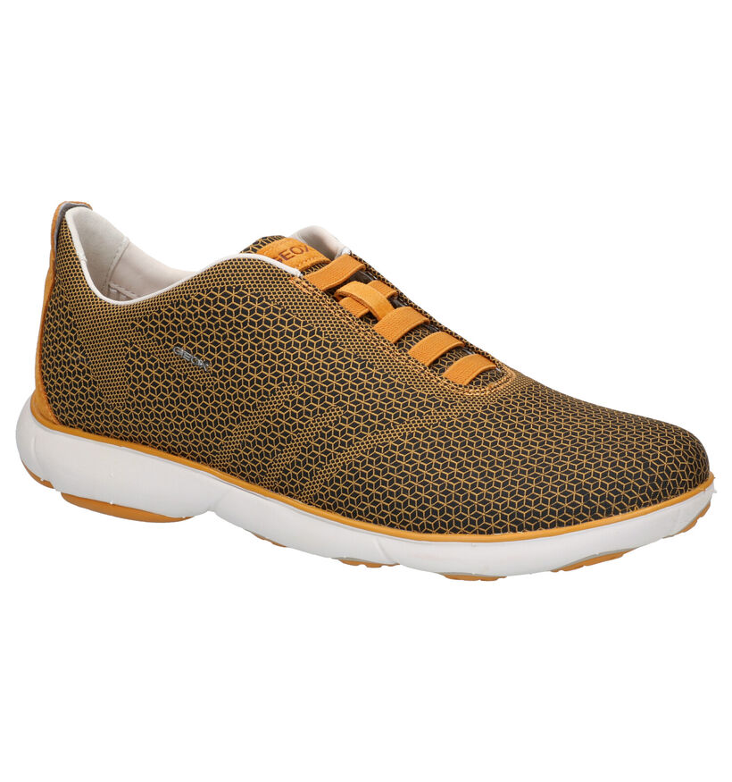 Geox Nebula Gele Instappers in stof (275506)