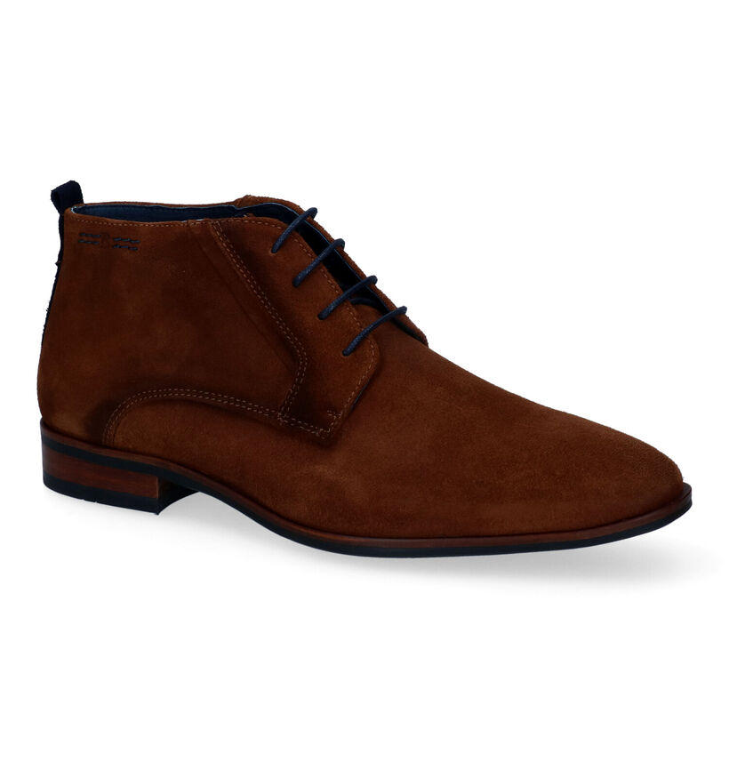 Berkelmans Estoril Cognac Chaussures à lacets en Cognac pour hommes (313147)