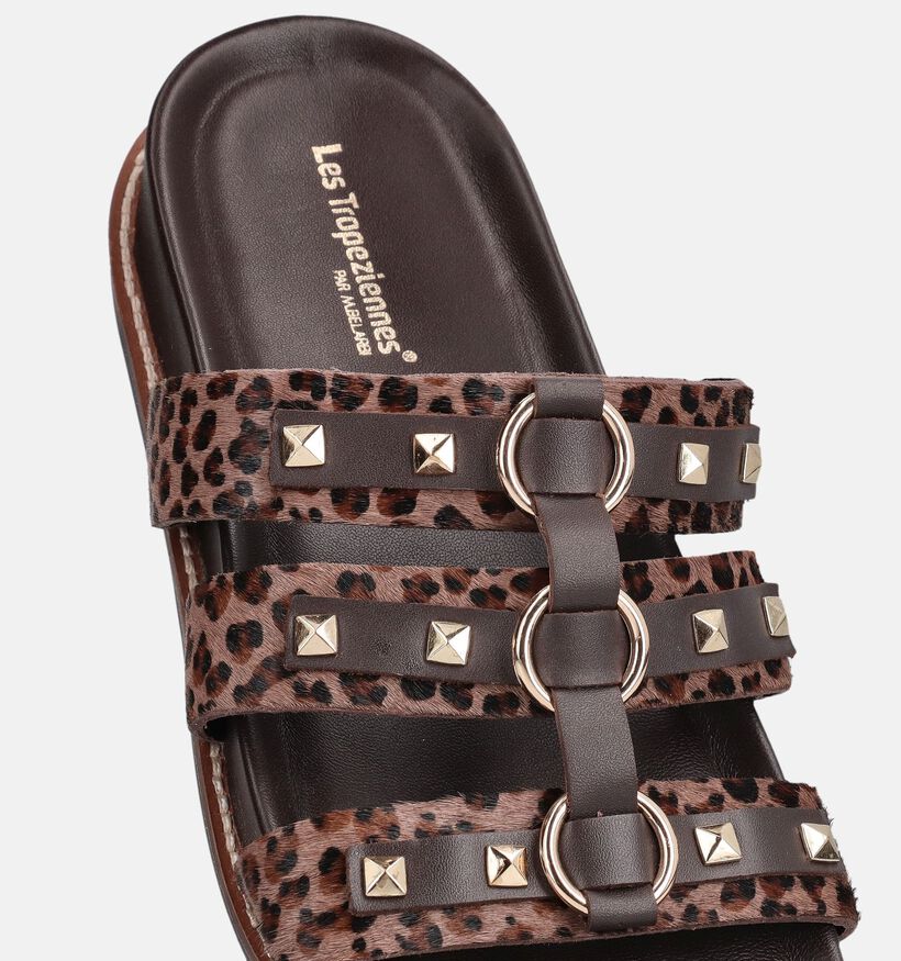 Les Tropeziennes Chyrel Leopard Nu-pieds en Brun pour femmes (373212)