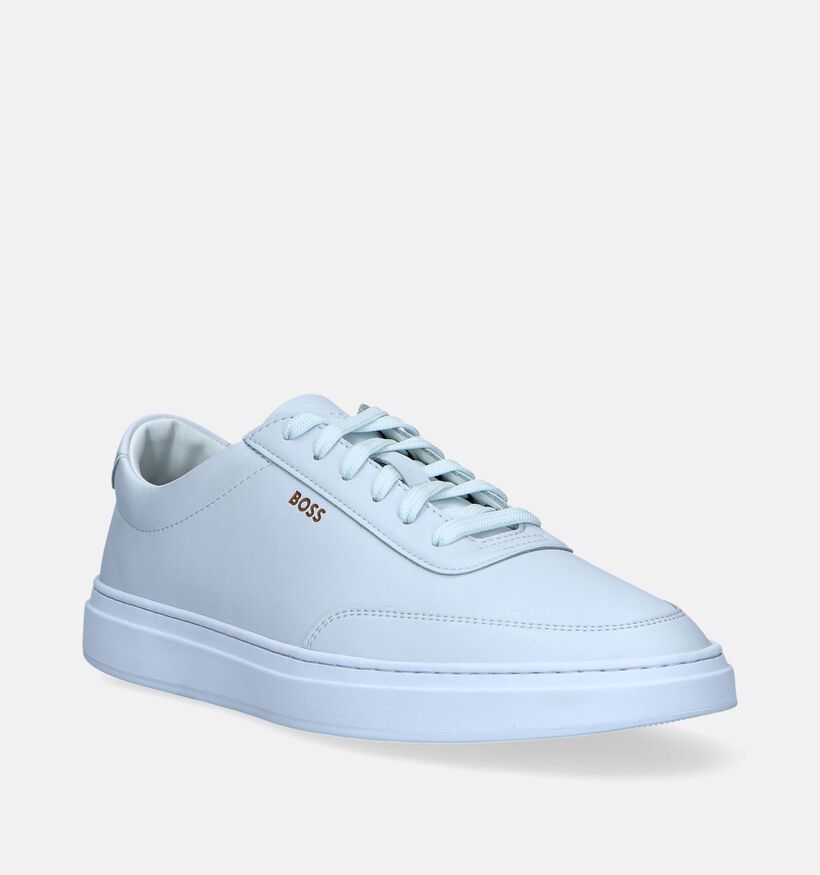 BOSS Kieran Tenn Witte Veterschoenen voor heren (349955) - geschikt voor steunzolen