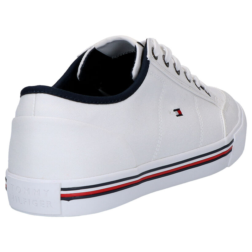 Tommy Hilfiger Core Corporate Chaussures à lacets en Blanc en textile (285383)