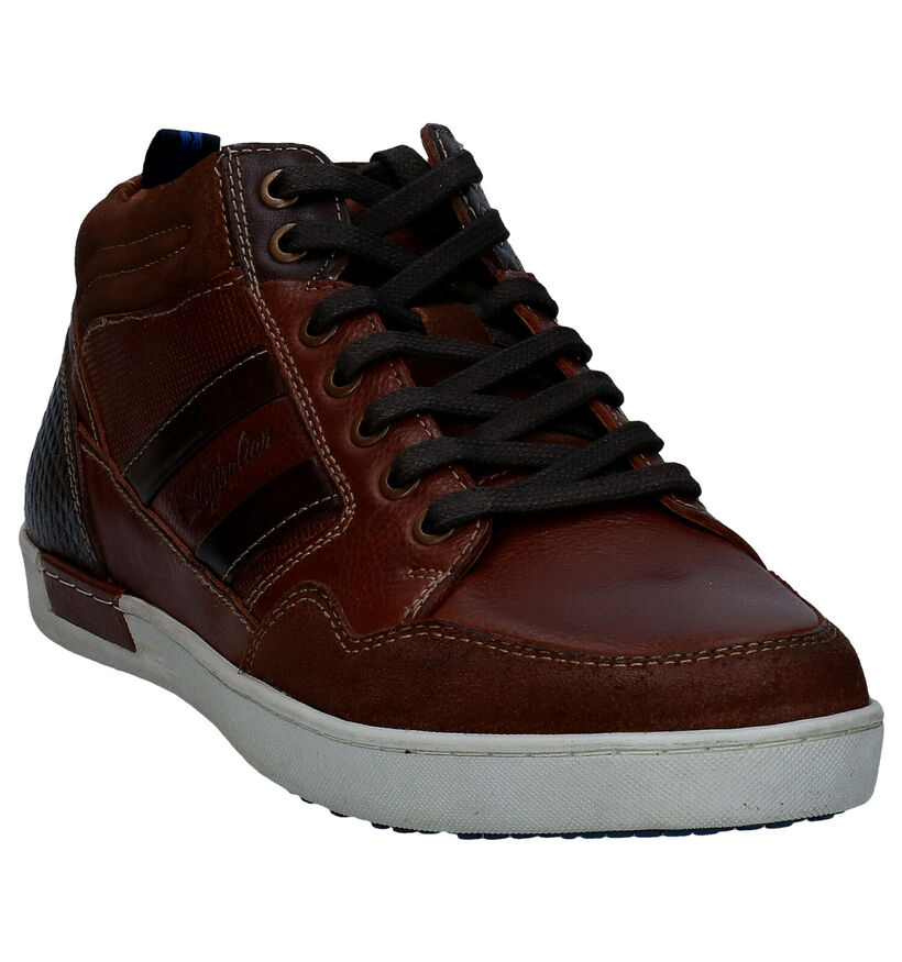 Australian Liam Cognac Hoge Schoenen in leer (282660)