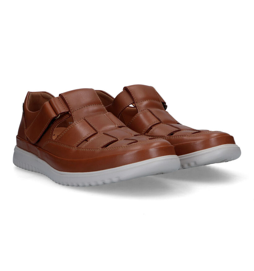 Mephisto Tarek Randy Chaussures à Velcro en Cognac pour hommes (323387) - pour semelles orthopédiques