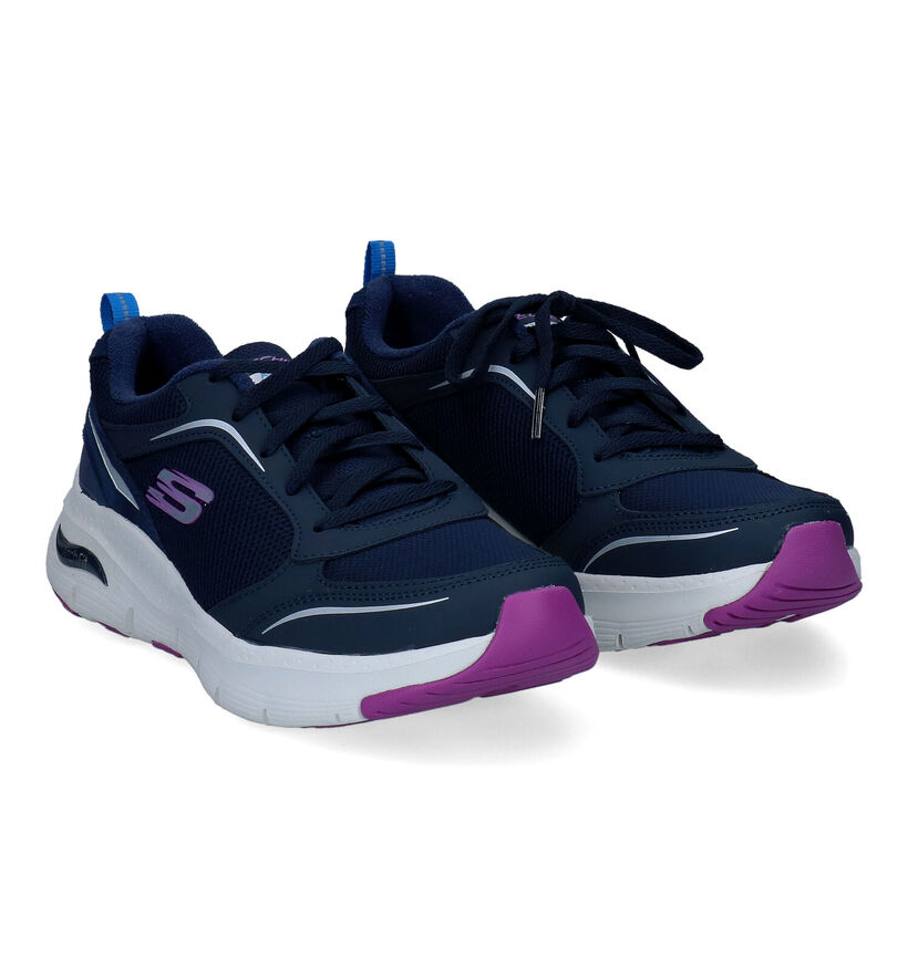 Skechers Arch Fit Gentle Stride Baskets en Bleu pour femmes (301271) - pour semelles orthopédiques