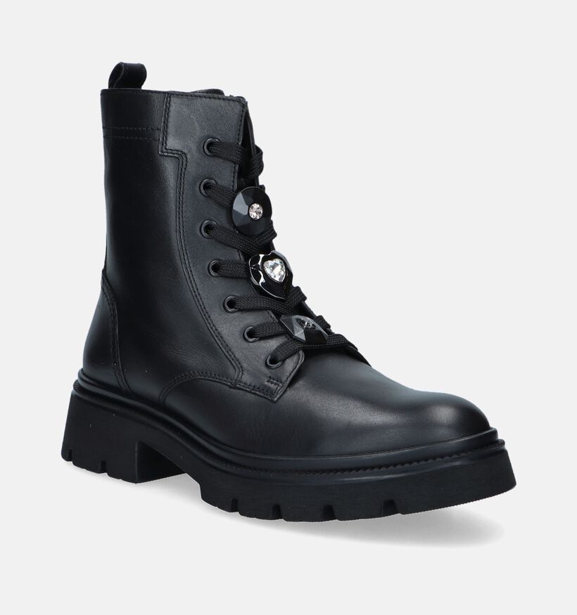 Gabor Best Fitting Zwarte Bottines voor dames (347063) - geschikt voor steunzolen