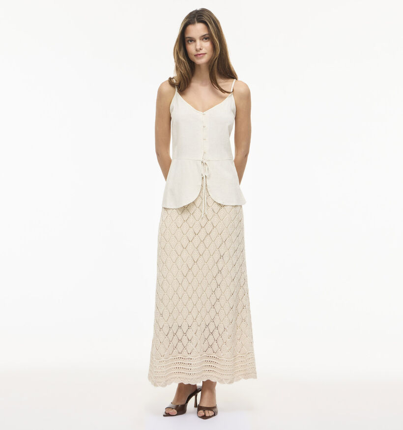 Vila x Loredana Keta Singlet Ecru Top voor dames (375148)