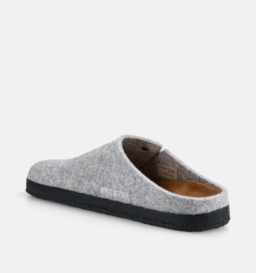 Birkenstock Zermatt Felt Pantoufles en Gris pour femmes (376069)