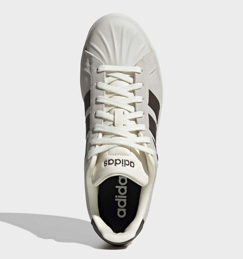 adidas Streettalk Off-White/Donkerbruine Lage Sneakers voor heren (380273)