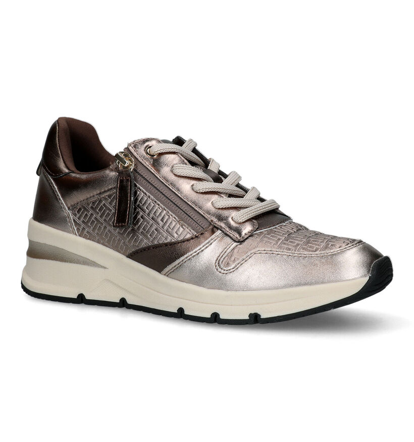 Tamaris Bronzen Sneakers met sleehak voor dames (328285) - geschikt voor steunzolen