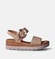 Gabor Beige Sandalen met sleehak voor dames (355018)