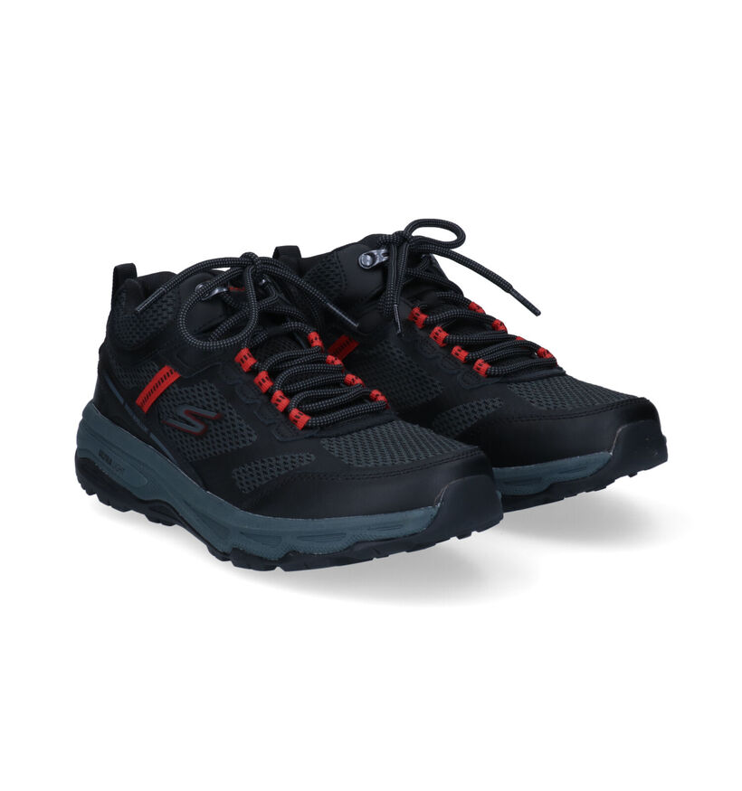 Skechers Gorun Trail Altitude Element Zwarte Wandelschoenen in leer (306025)