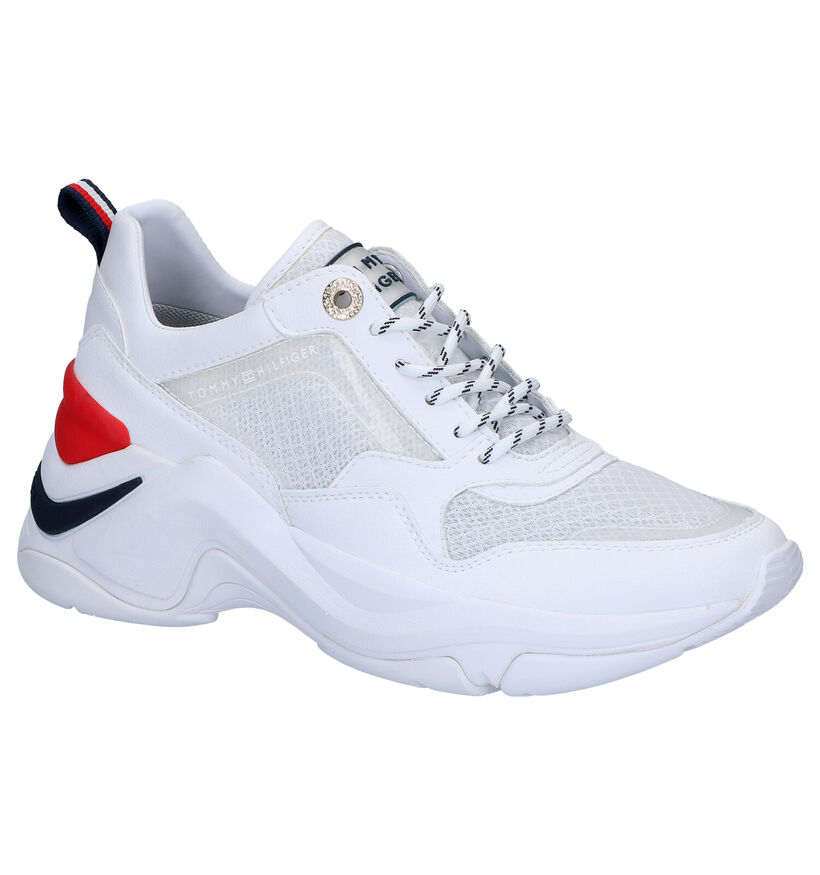 Tommy Hilfiger Internal Wedge Witte Sneakers in leer (268313)