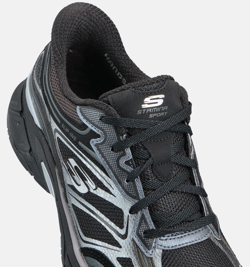 Skechers Stamina Baskets sportives en Noir pour femmes (360894) - pour semelles orthopédiques