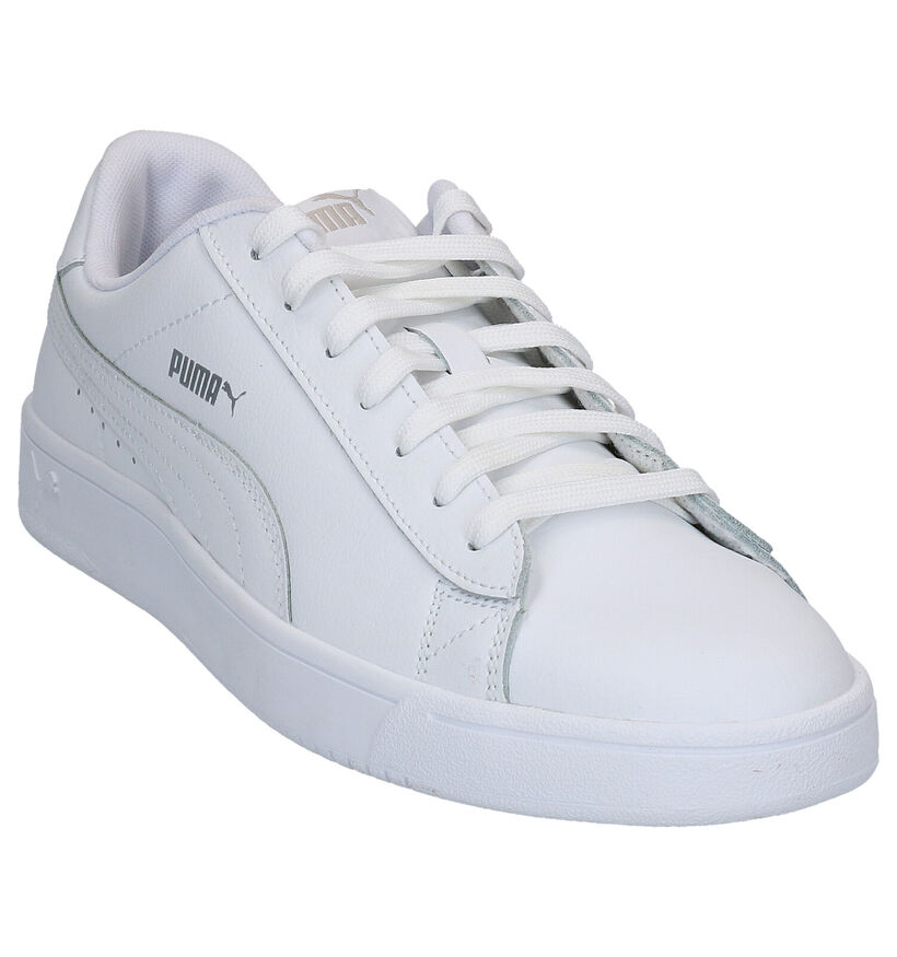 Puma Court Breaker Baskets en Blanc en cuir (265747)