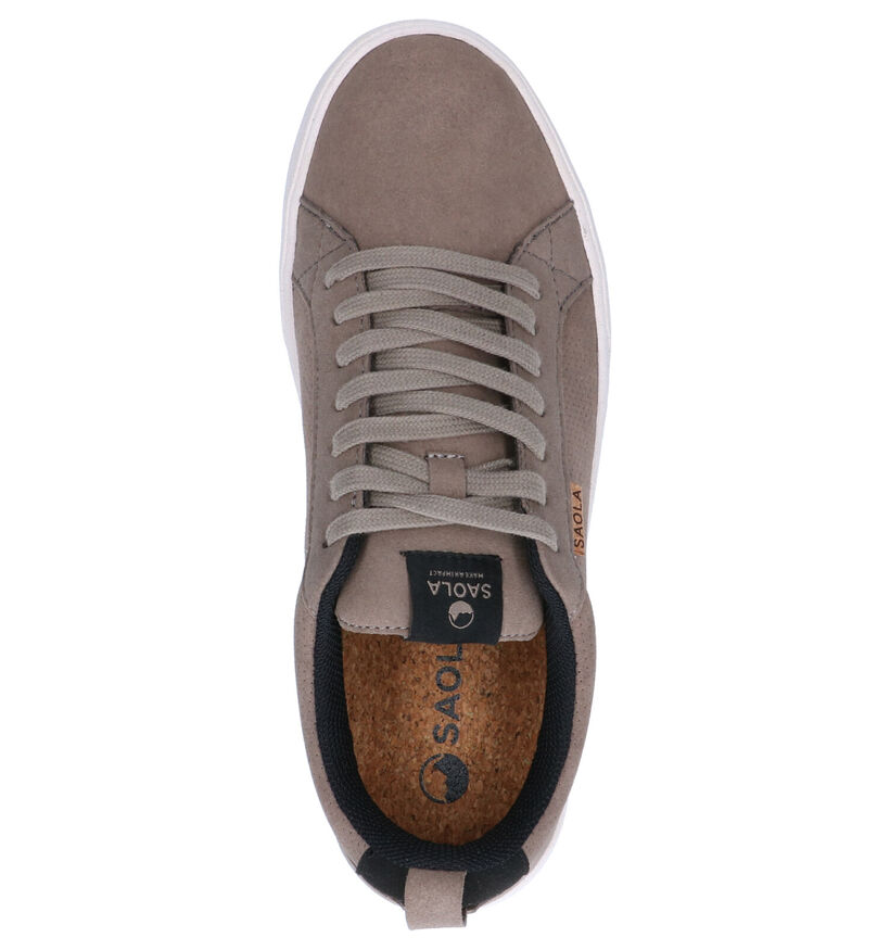 Saola Chaussures basses en Taupe en textile (254276)