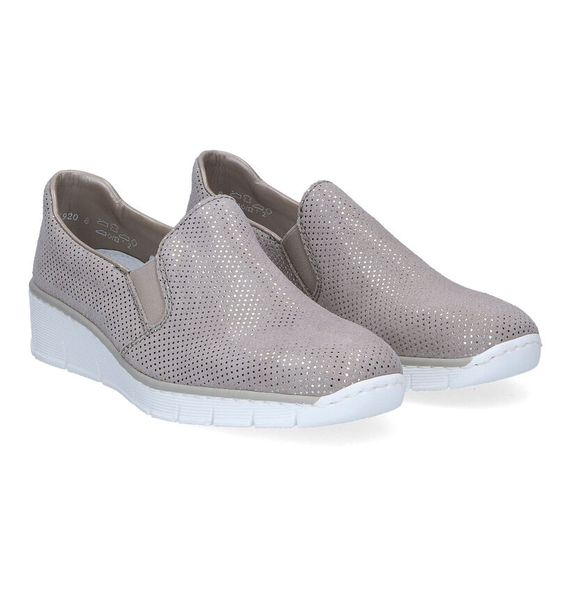 Rieker Blauwe Instappers voor dames (320233) - geschikt voor steunzolen