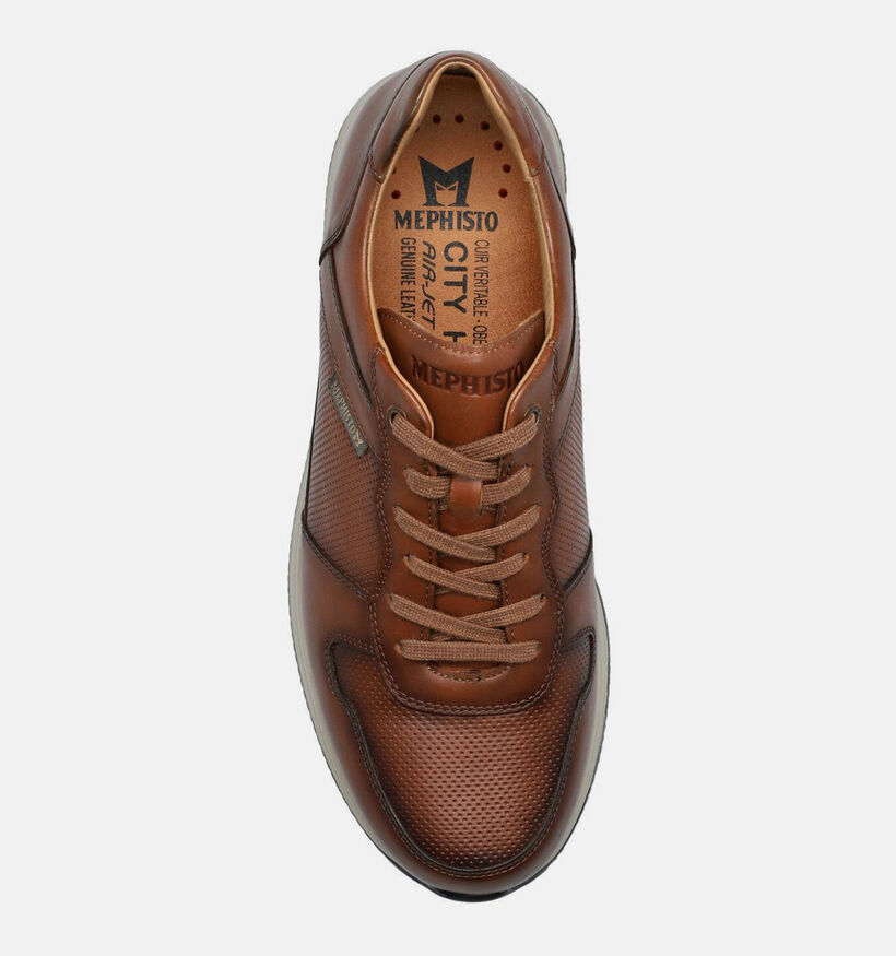 Mephisto Gerome Randy Chaussures plates en Cognac pour hommes (378989) - pour semelles orthop&eacute;diques
