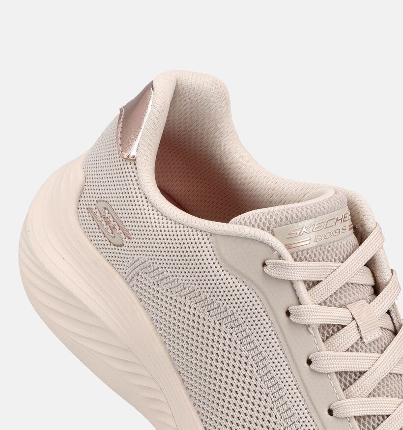 Skechers Bobs Squad Waves Baskets en Ecru pour femmes (375600) - pour semelles orthop&eacute;diques