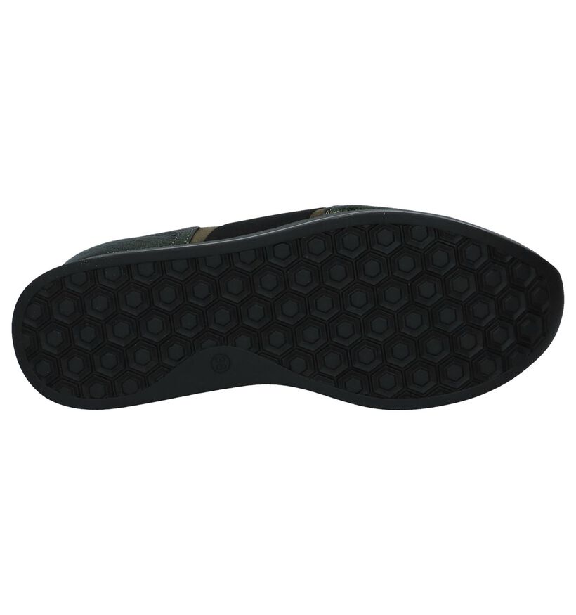 Tine's Baskets basses en Vert kaki en daim (233954)