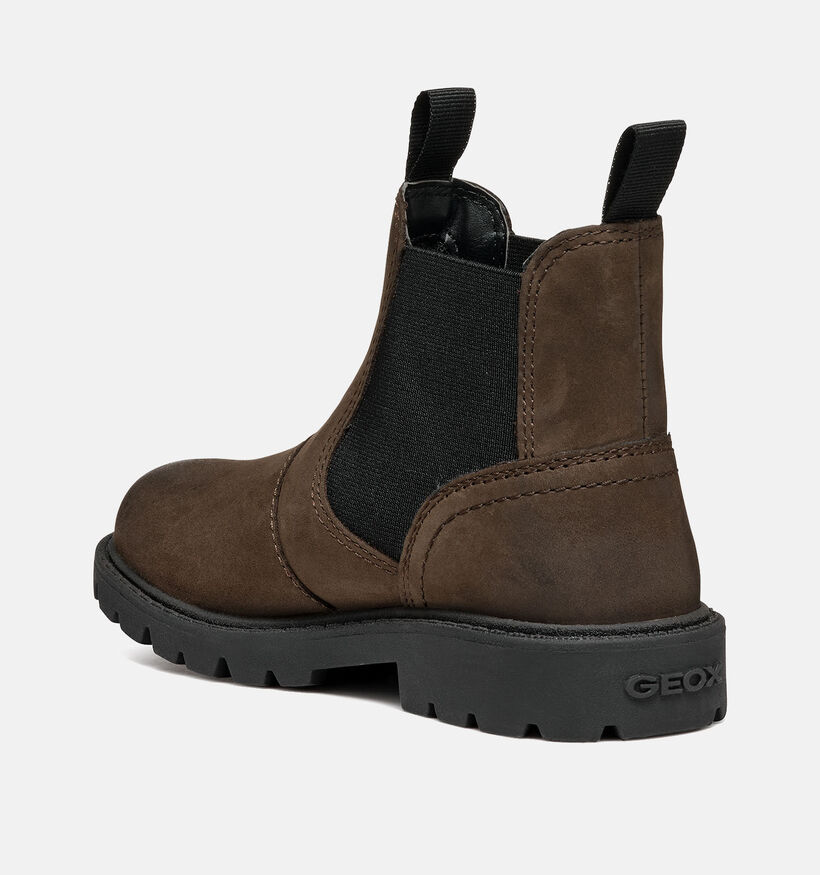 Geox Shaylax Bottines chelsea en Marron pour garçons (344552) - pour semelles orthopédiques