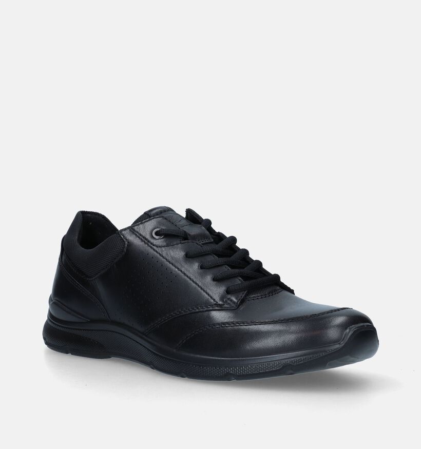 ECCO Irving Zwarte Veterschoenen voor heren (315355) - geschikt voor steunzolen