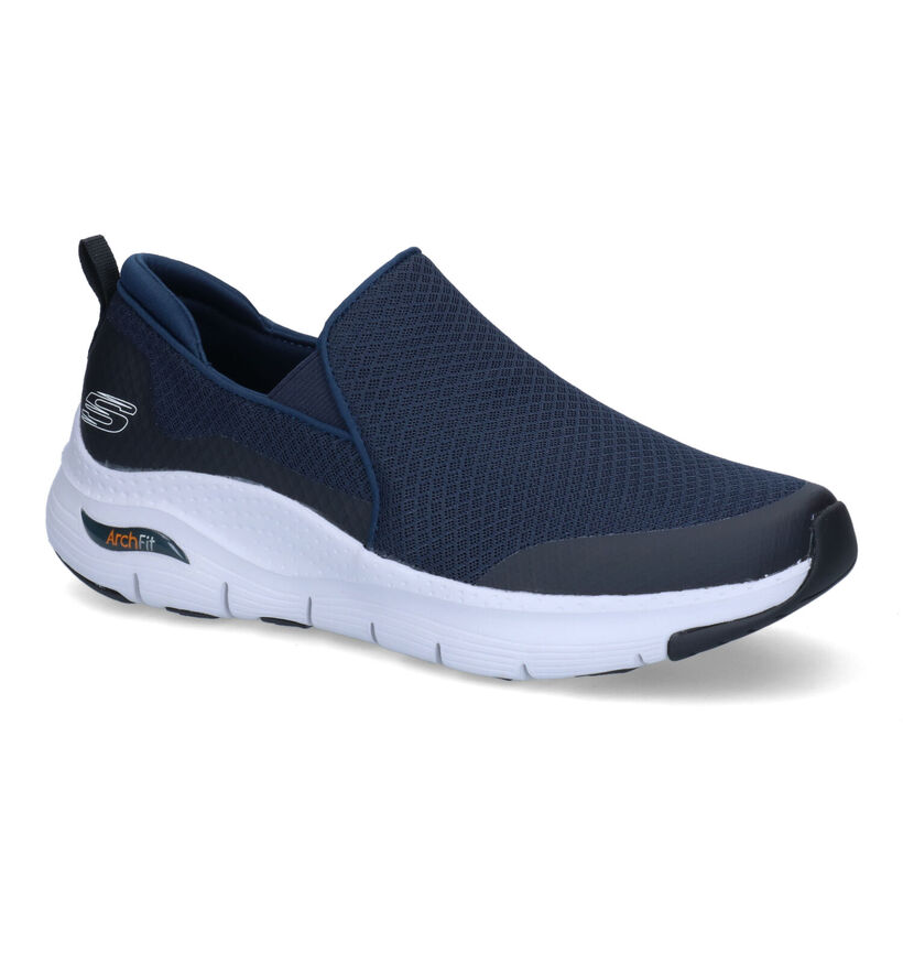 Skechers Arch Fit Banlin Blauwe Slip-on Sneakers in stof (302241)