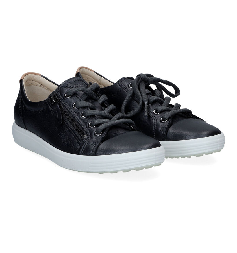 ECCO Soft 7 Chaussures à lacets en Gris pour femmes (314897) - pour semelles orthopédiques