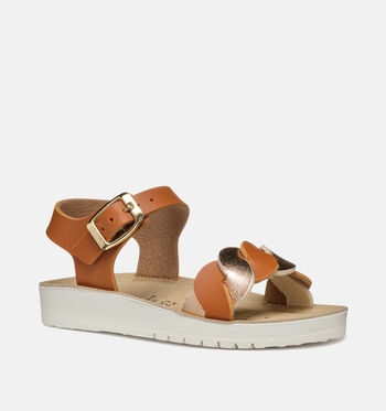 Geox Sandalen Goud/Cognac/Roze