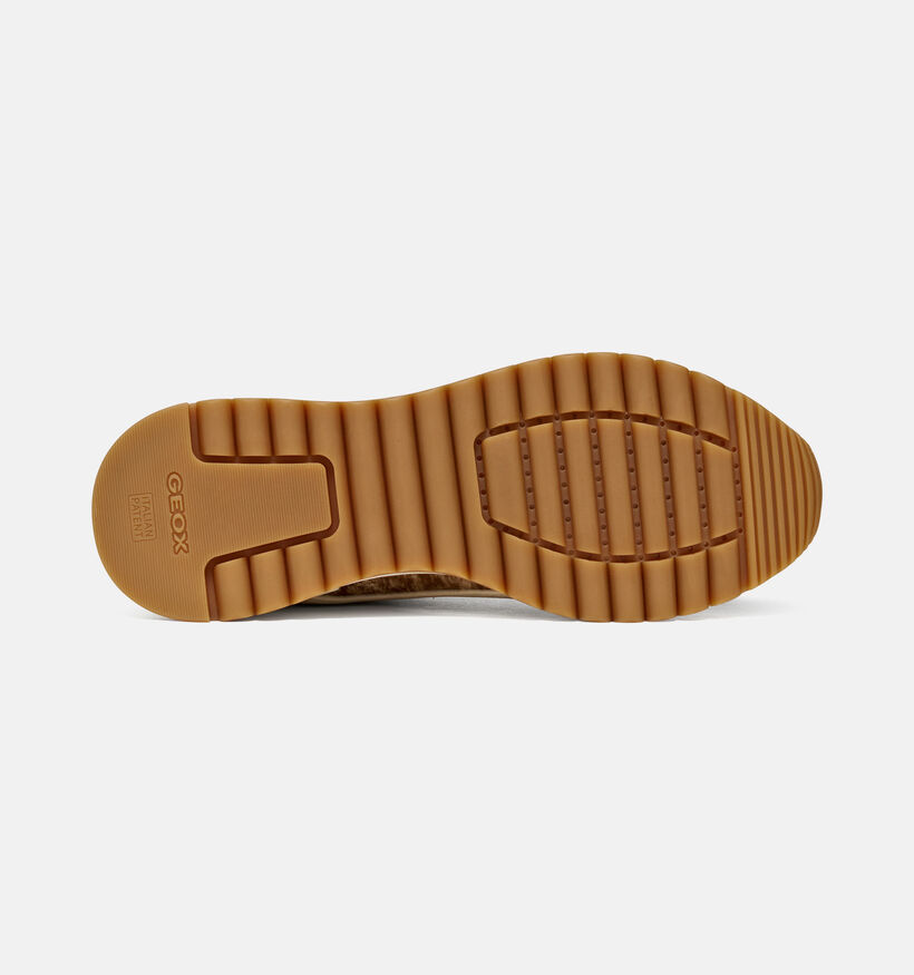 Geox Desya Donkerbeige Sneakers met Sleehak voor dames (376390) - geschikt voor steunzolen