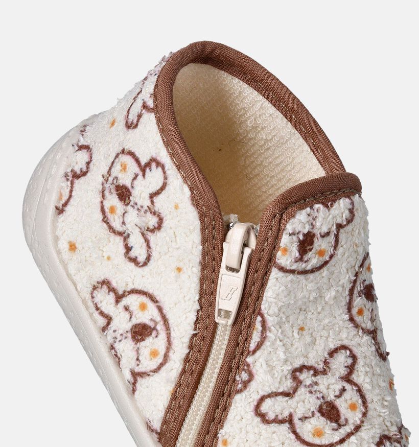 Milo en Mila Beige Pantoffels voor meisjes (358497) - geschikt voor steunzolen