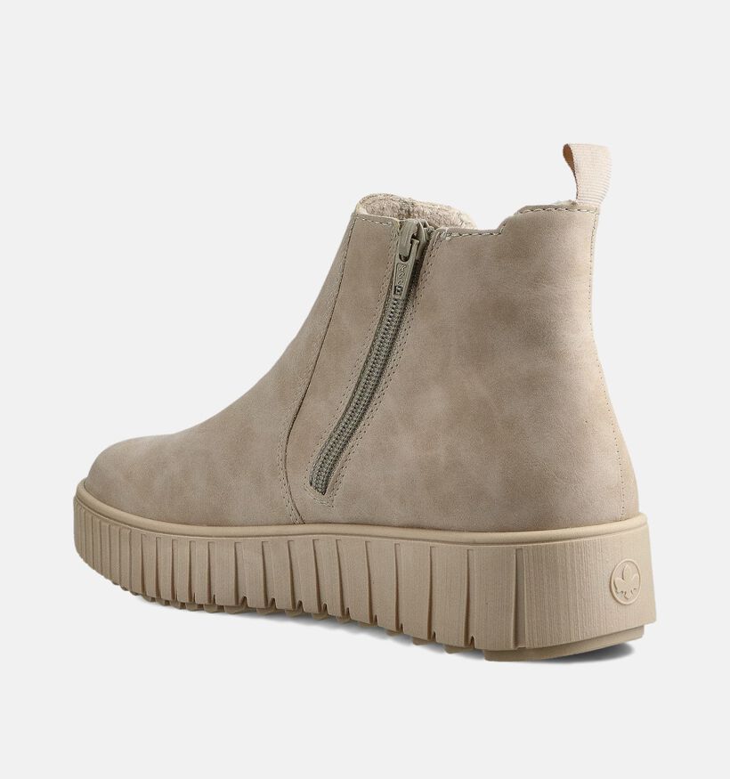 Rieker Bottines Chelsea en Beige pour femmes (363554) - pour semelles orthopédiques