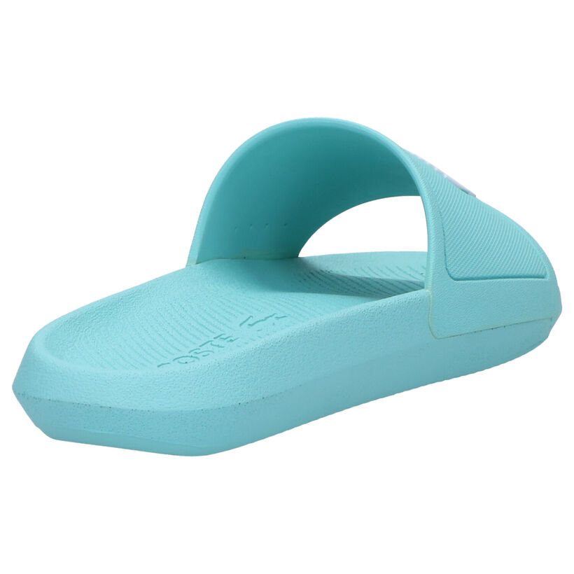 Lacoste Croco Turquoise Badslippers in kunststof (266915)