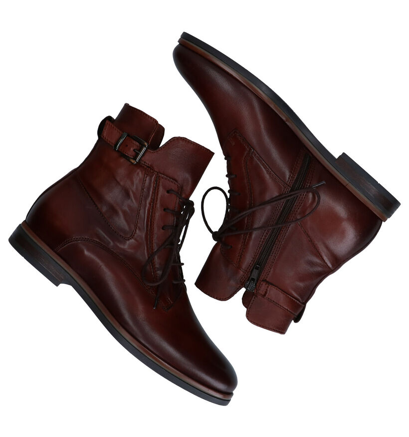 Hampton Bays Bottines plates en Cognac en cuir (277862)