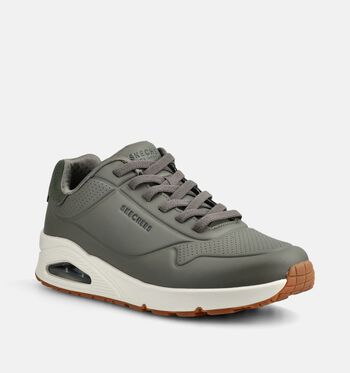 Skechers Uno Low Sneakers Zwart/Groen