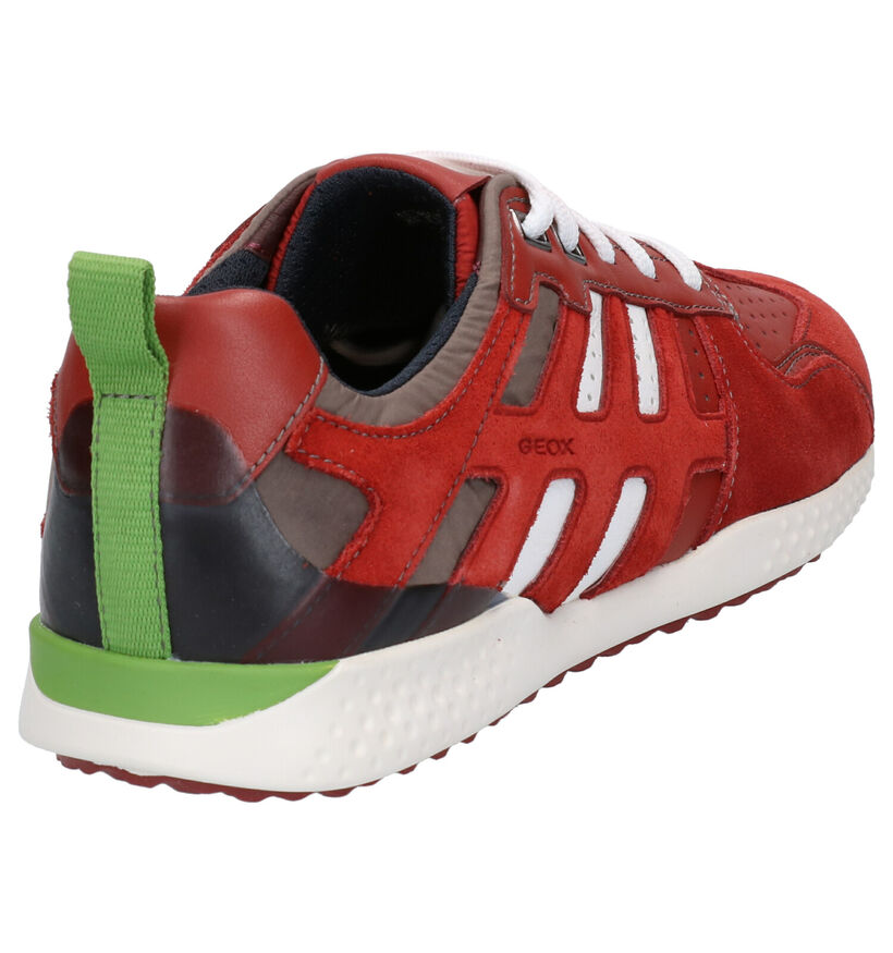 Geox Chaussures basses en Rouge foncé en cuir (270026)
