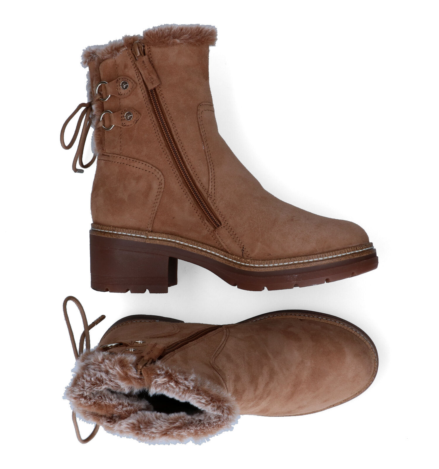 Tamaris Bruine Boots Dames Enkellaarsjes Online op TORFS.BE