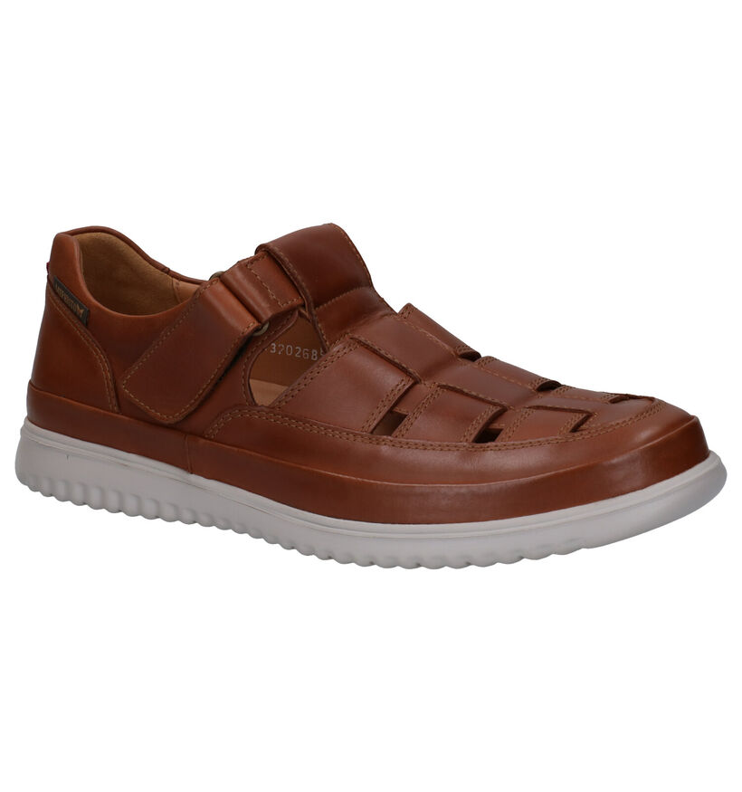 Mephisto Tarek Randy Cognac Velcroschoenen voor heren (323387) - geschikt voor steunzolen