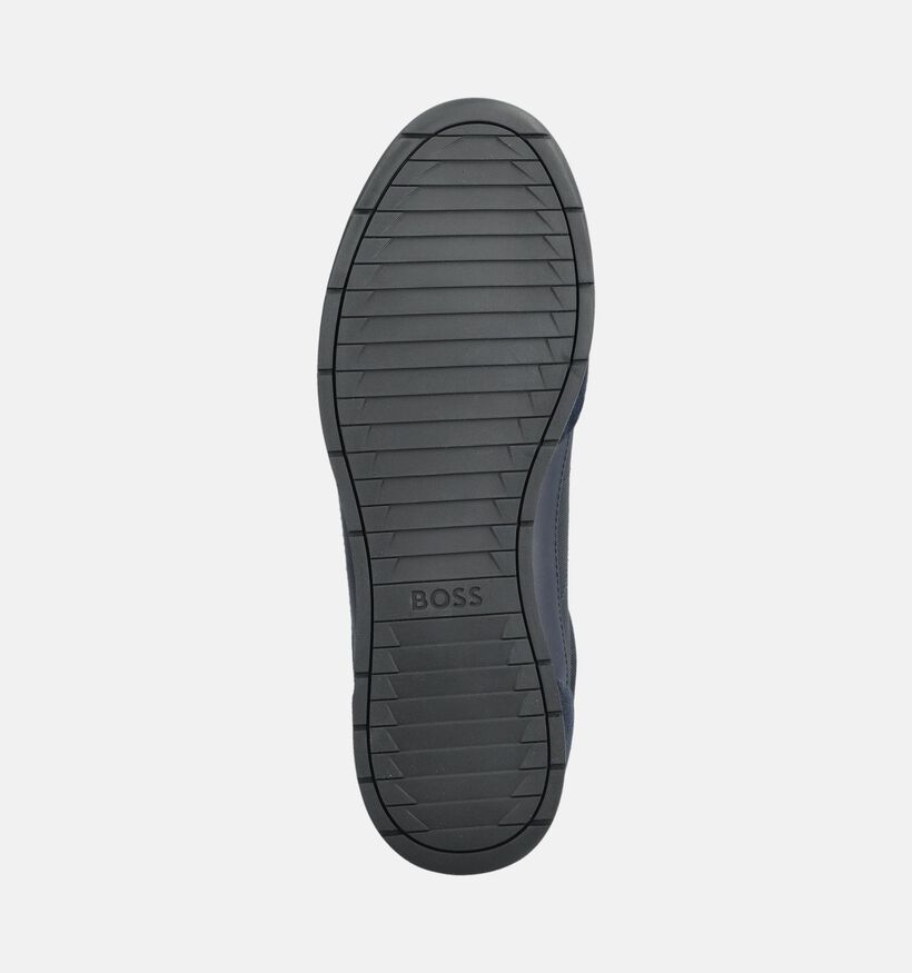 BOSS Nitan Donkerblauwe Chaussures plates en Bleu fonc&eacute; pour hommes (375713) - pour semelles orthop&eacute;diques