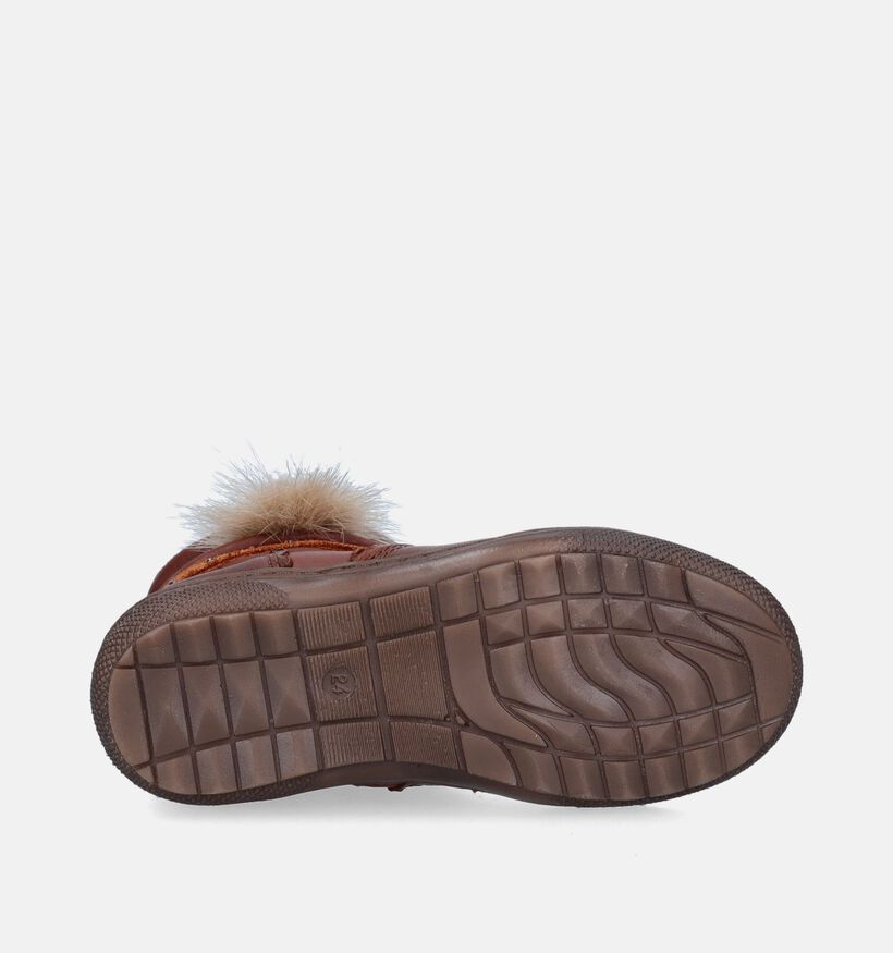 Little David Pippa Bottes en Cognac pour filles (349380) - pour semelles orthopédiques